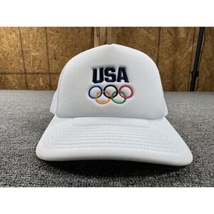 Kith Olympics Hat Cap Snap Back Mens Trucker Mesh White Team USA Summer 24
